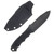 Half Face Blades Disaster Jr Fixed Blade Black G10 Allen Bolts Textured Grip Acid Etch Blade HFDJBKTXT