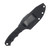 Half Face Blades Disaster Jr Fixed Blade Black G10 Allen Bolts Textured Grip Acid Etch Blade HFDJBKTXT