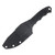 Half Face Blades Disaster Jr Fixed Blade Black G10 Allen Bolts Textured Grip Acid Etch Blade HFDJBKTXT