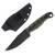 Half Face Blades Crow Jr Fixed Blade Black-OD Green G10 Armor Black Cerakote HFCWJRBKODTXT