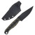 Half Face Blades Crow Jr Fixed Blade Black-OD Green G10 Armor Black Cerakote HFCWJRBKODTXT
