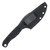 Half Face Blades Crow Jr Fixed Blade Black G10 Allen Bolts Textured Grip Acid Etch Blade HFCWJRBKTXT