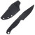Half Face Blades Crow Jr Fixed Blade Black G10 Allen Bolts Textured Grip Acid Etch Blade HFCWJRBKTXT