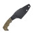 Half Face Blades 3in HUMINT Fixed Blade Blk Burlap Micarta Blk G10 Brass-White G10 Pin Striping Olive Canvas Micarta Split HFHUMBKBLMCPS