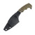 Half Face Blades 3in HUMINT Fixed Blade Blk Burlap Micarta Blk G10 Brass-White G10 Pin Striping Olive Canvas Micarta Split HFHUMBKBLMCPS