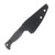 Half Face Blades Gulo Gulo Fixed Blade Black Canvas Micarta, Allen Bolts, Textured Grip Acid Etch Blade HFGULOBCM