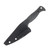 Half Face Blades Gulo Gulo Fixed Blade Black Canvas Micarta, Allen Bolts, Textured Grip Acid Etch Blade HFGULOBCM