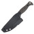 Half Face Blades Extremis MK1 Fixed Blade OD Green Canvas Micarta, Armor Black Cerakote, Allen Bolts, Hollow Lanyard Hole, Textured Grip HFEXTODCM