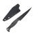 Half Face Blades Congressman Fixed Blade Black Canvas Micarta, Armor Black Cerakote, Allen Bolts, Iron Grip, Closed Tang Lanyard Hole HFCONGBCM