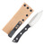 Lishen Knives Little Canuck Fixed Blade Black Canvas Micarta Handle AL Pins LKLCBCM