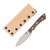 Lishen Knives Little Canuck Fixed Blade Desert Ironwood Handle Mosaic Pins LKLCDIMOS