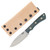 Lishen Knives Little Canuck Fixed Blade Juniper Jute Micarta Handle Mosaic Pins Orange Liner LKLCJJMMOS