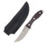 Busse Rapid Deployment Crab Trail Fixed Blade Red/Black G-10 Black Leather Sheath 51326A