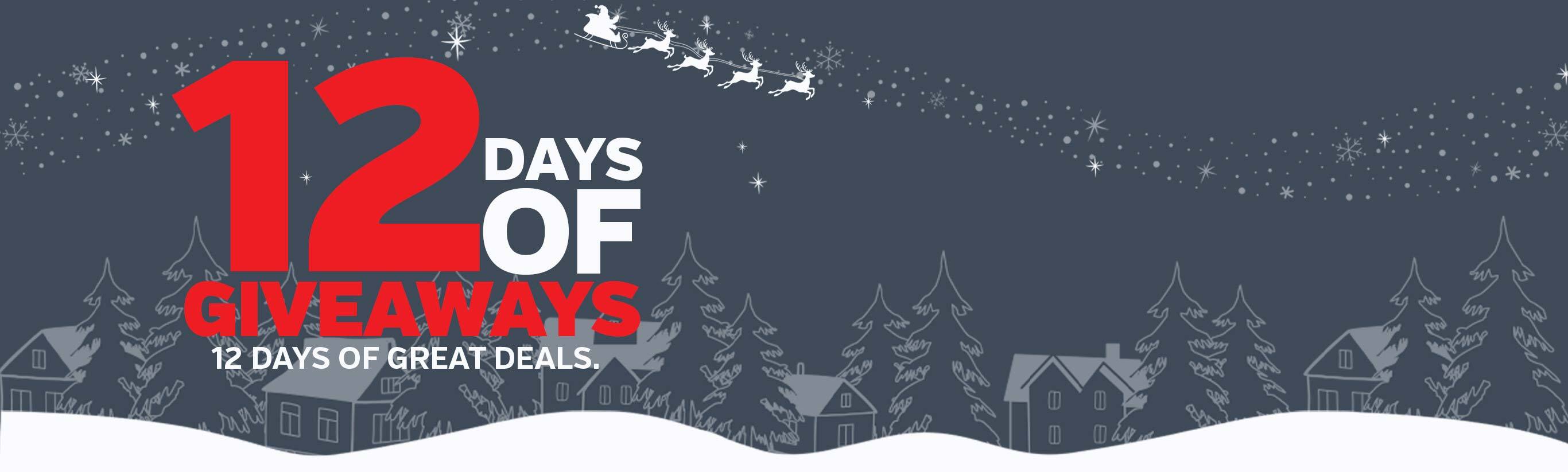 12 Days of Christmas a Different Deal each day for 12 days