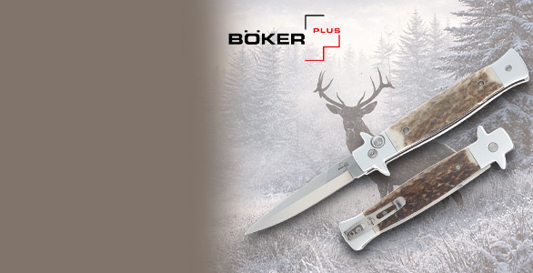 New SMKW Exclusive Boker Plus Stag Auto Stiletto