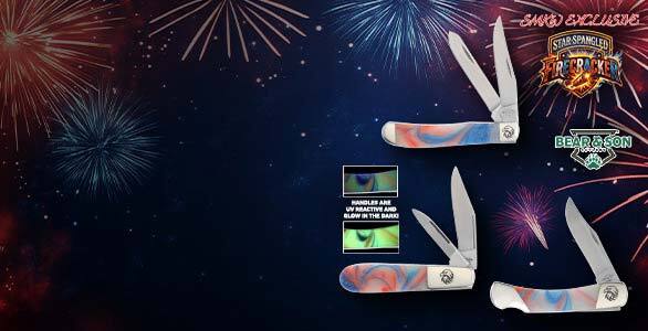 SMKW Exclusive Bear Star Spangled Firecracker Pocketknives 