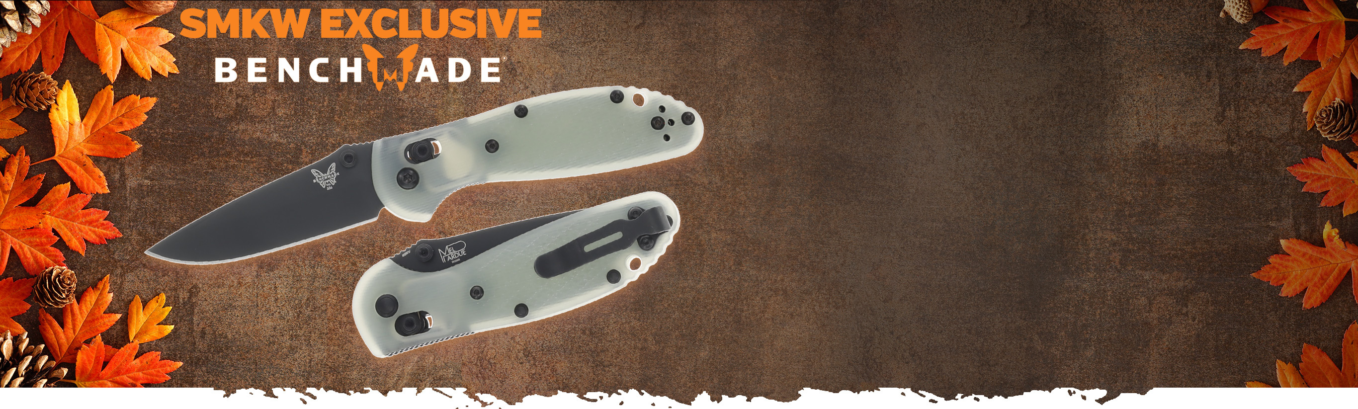 New Benchmade SMKW Exclusive Mini Griptilian Natural G-10