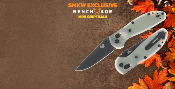 New Benchmade SMKW Exclusive Mini Griptilian Natural G-10