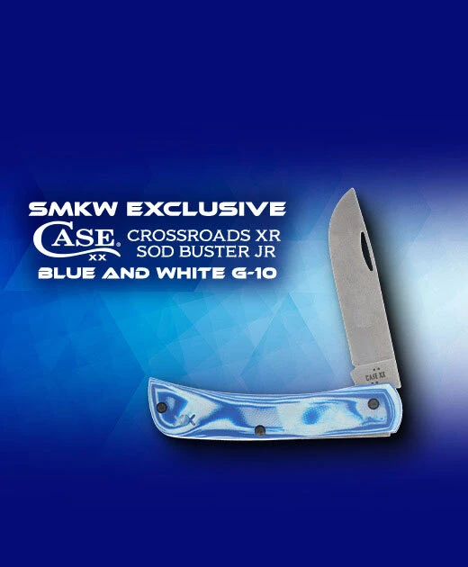 New SMKW Exclusive Case Crossroads Blue/White Sod Buster Jr