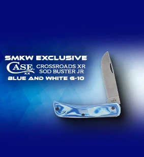 New SMKW Exclusive Case Crossroads Blue/White Sod Buster Jr