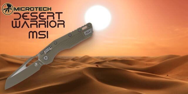 New! Microtech MSI SMKW Exclusive RAM-LOK Folding Knife Desert Warrior