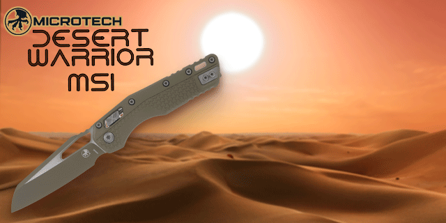 New! Microtech MSI SMKW Exclusive RAM-LOK Folding Knife Desert Warrior