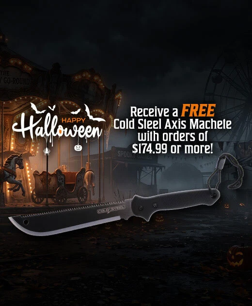 Halloween Promo - Get a Cold Steel Machete with orders of $174.99 or more
