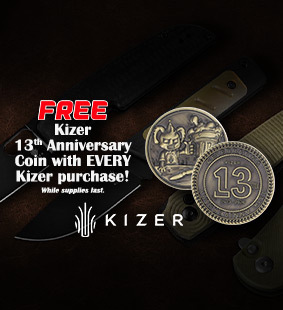 Free Kizer 13th Anniversary Coin with any Kizer Purchase