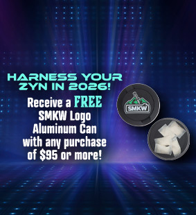 Get a SMKW Logo ZYN Can with purchases of $95 or more.