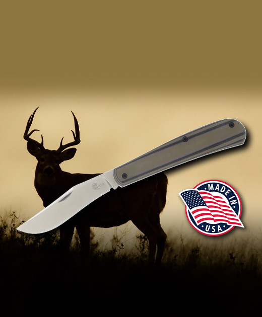 New Queen USA Magnacut Slip Joint Trapper Camo G10