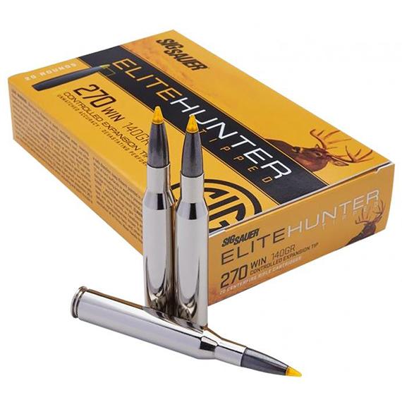 Sig Sauer Elite Hunter .270 Win Polymer Tip 140gr Ammo 20rd Box E270TH140-20 View 1