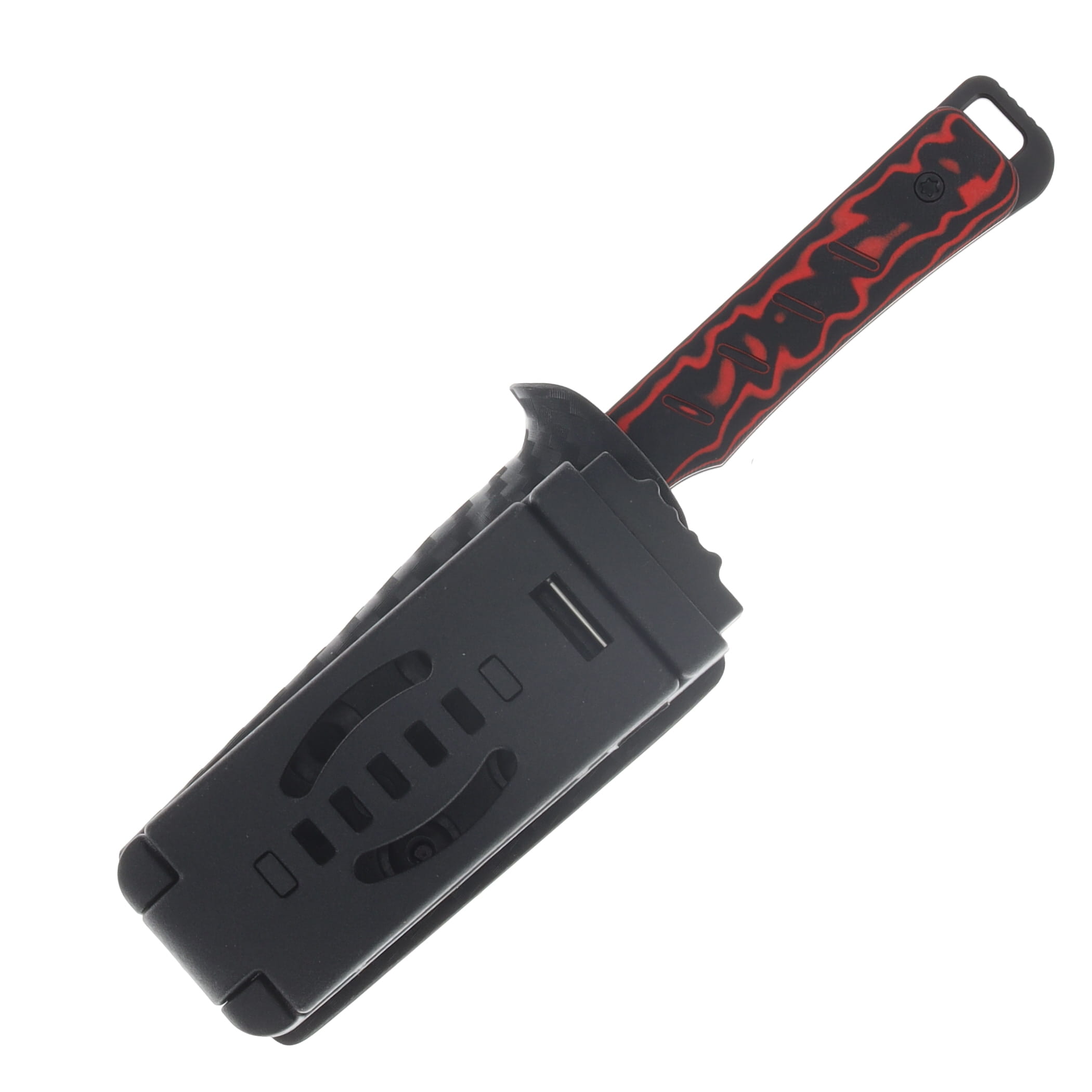 Kizer SMKW Exclusive Half Shot Whiskey Jack Fixed Knife Red- Black