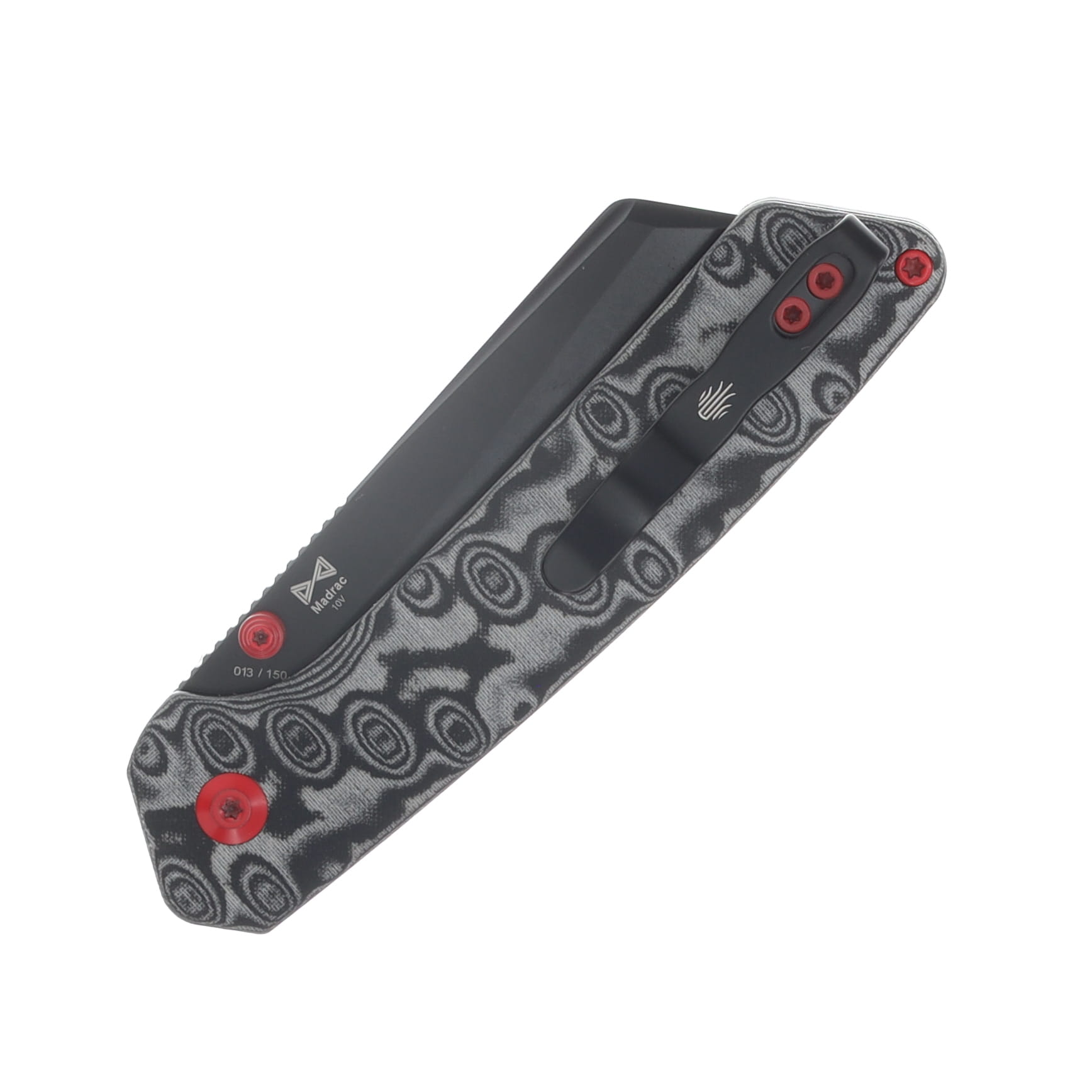 Kizer SMKW Exclusive Smooth Moves Madrac Folder Blk Micarta W/Vortex Pattern V3693E4 View 6