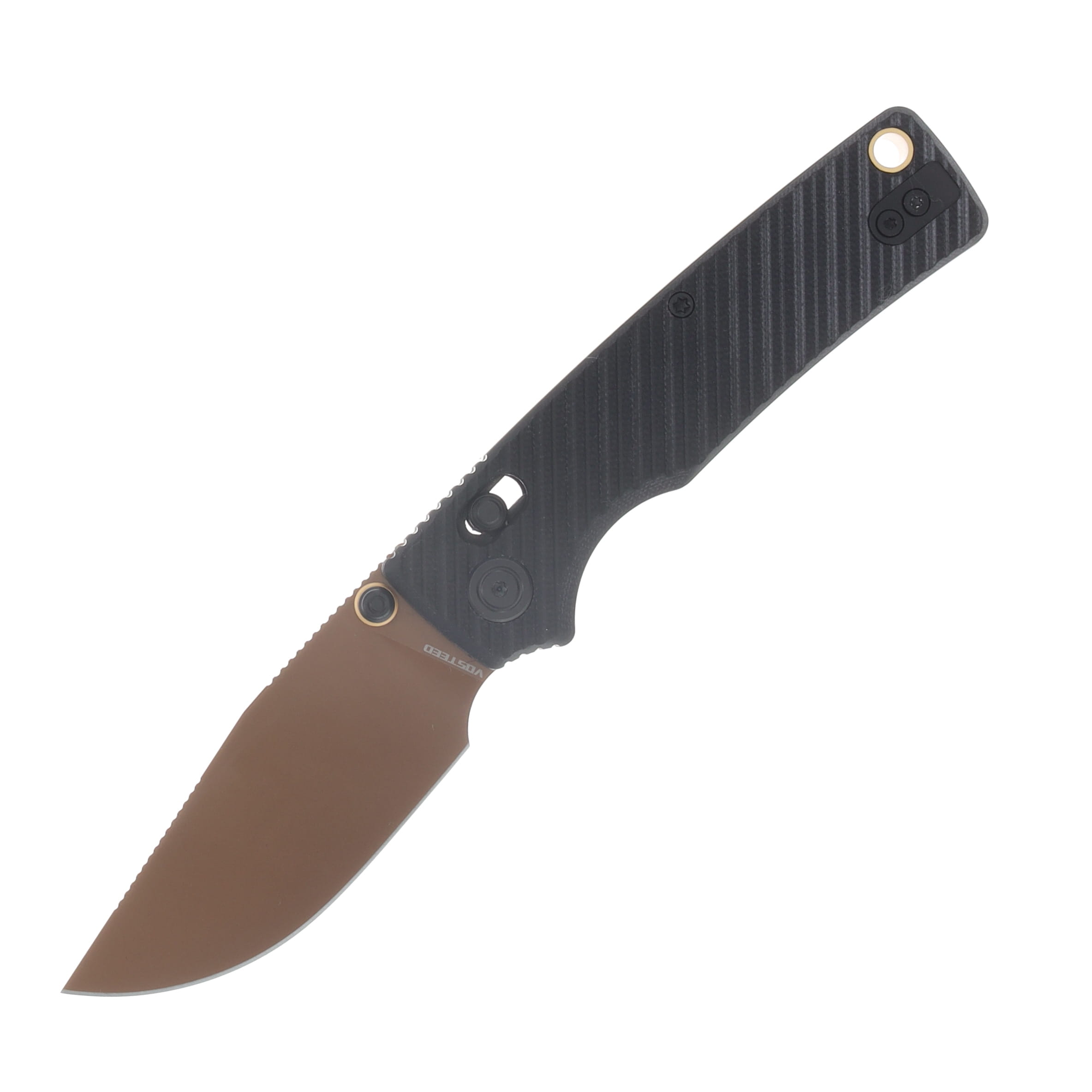 Vosteed Porcupine Modswap Folder Copper Dune 154CM Blade Black G10 Handle A3101 View 1