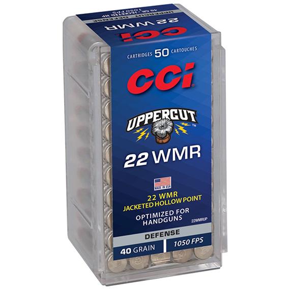CCI Uppercut .22 WMR JHP Nose Skived 40gr Defense Ammo 50rds Box CC22WMRUP View 1