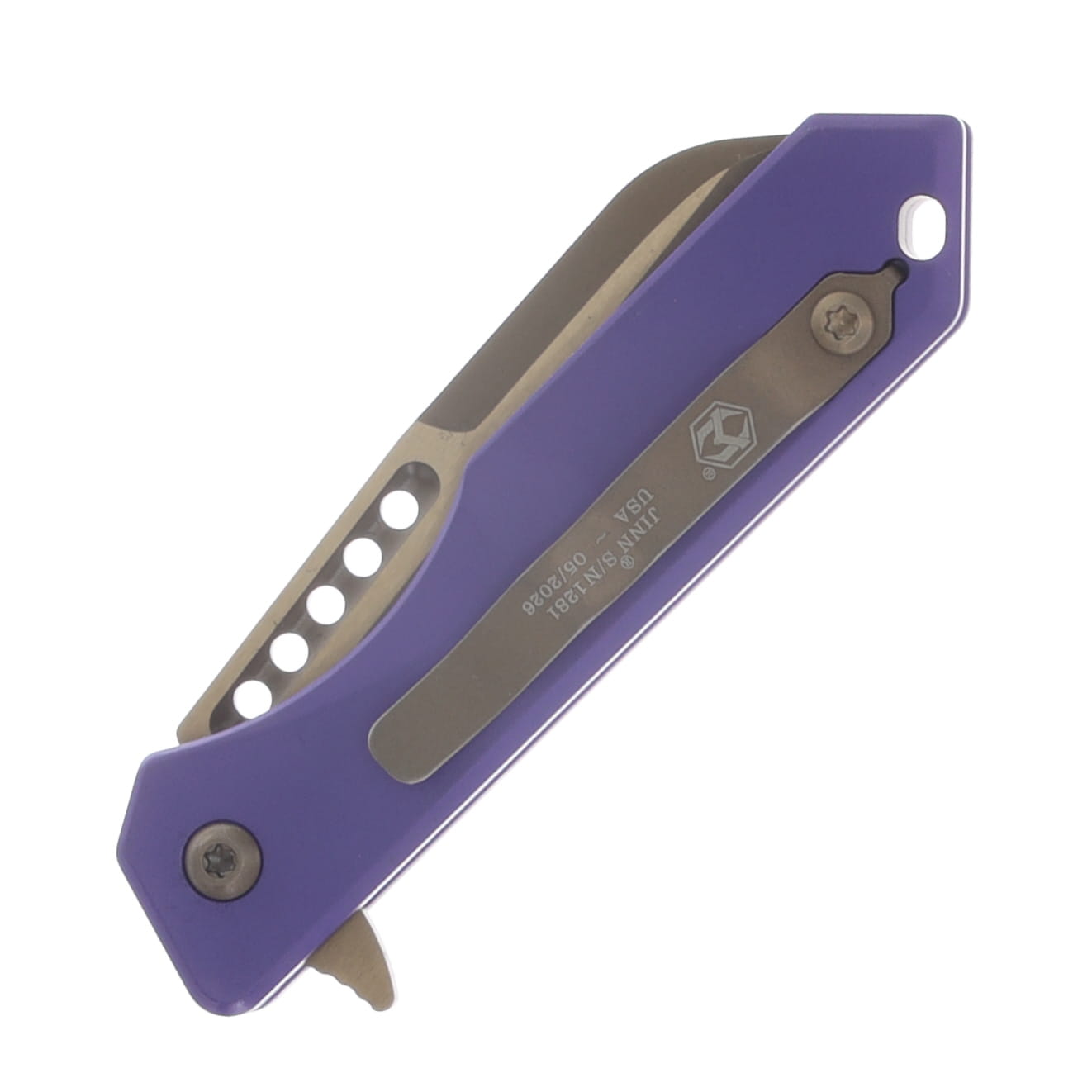 Heretic SMKW Exclusive Jinn Manual Folding Knife Bronze/Purple Chassis H213-7A-PU View 6