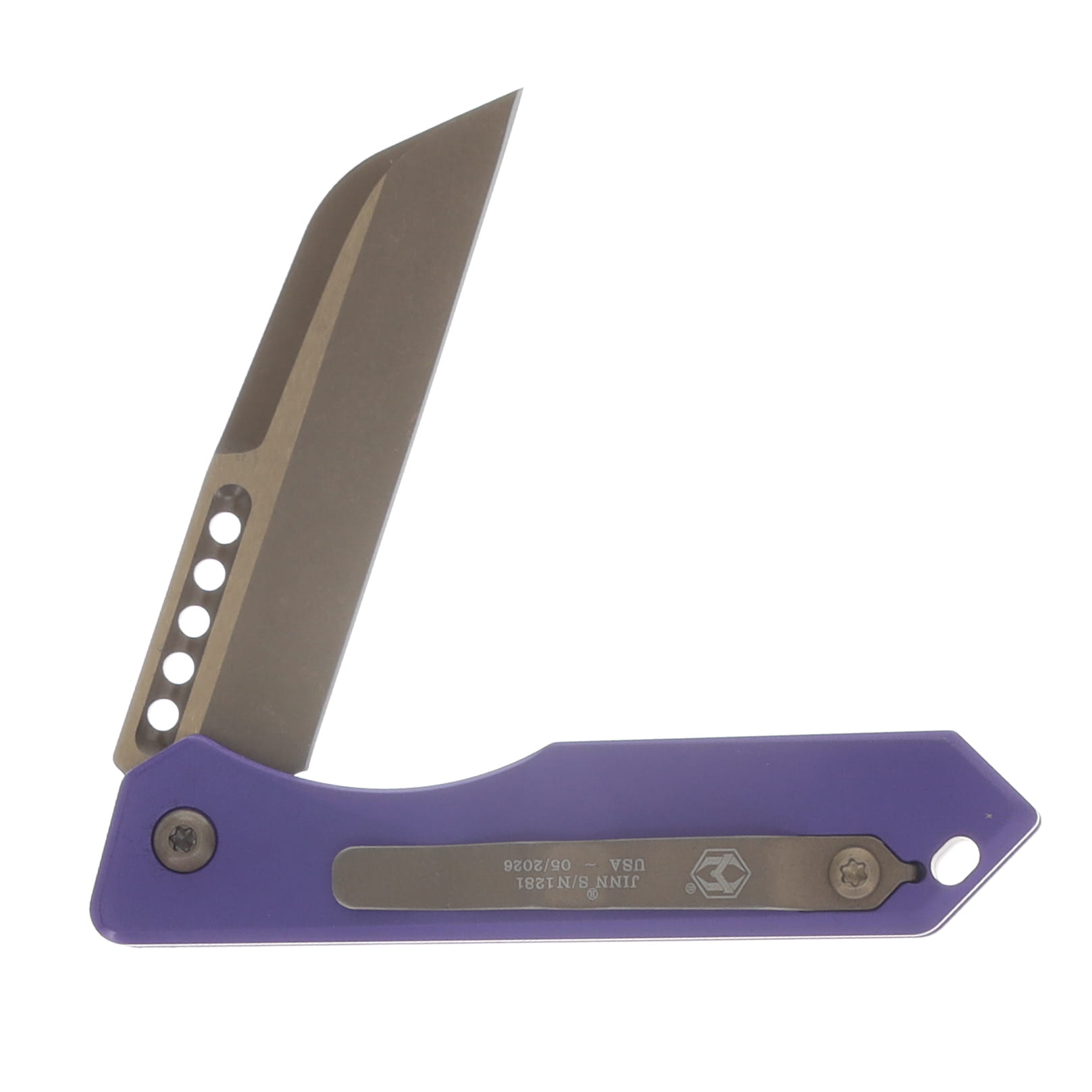 Heretic SMKW Exclusive Jinn Manual Folding Knife Bronze/Purple Chassis H213-7A-PU View 4