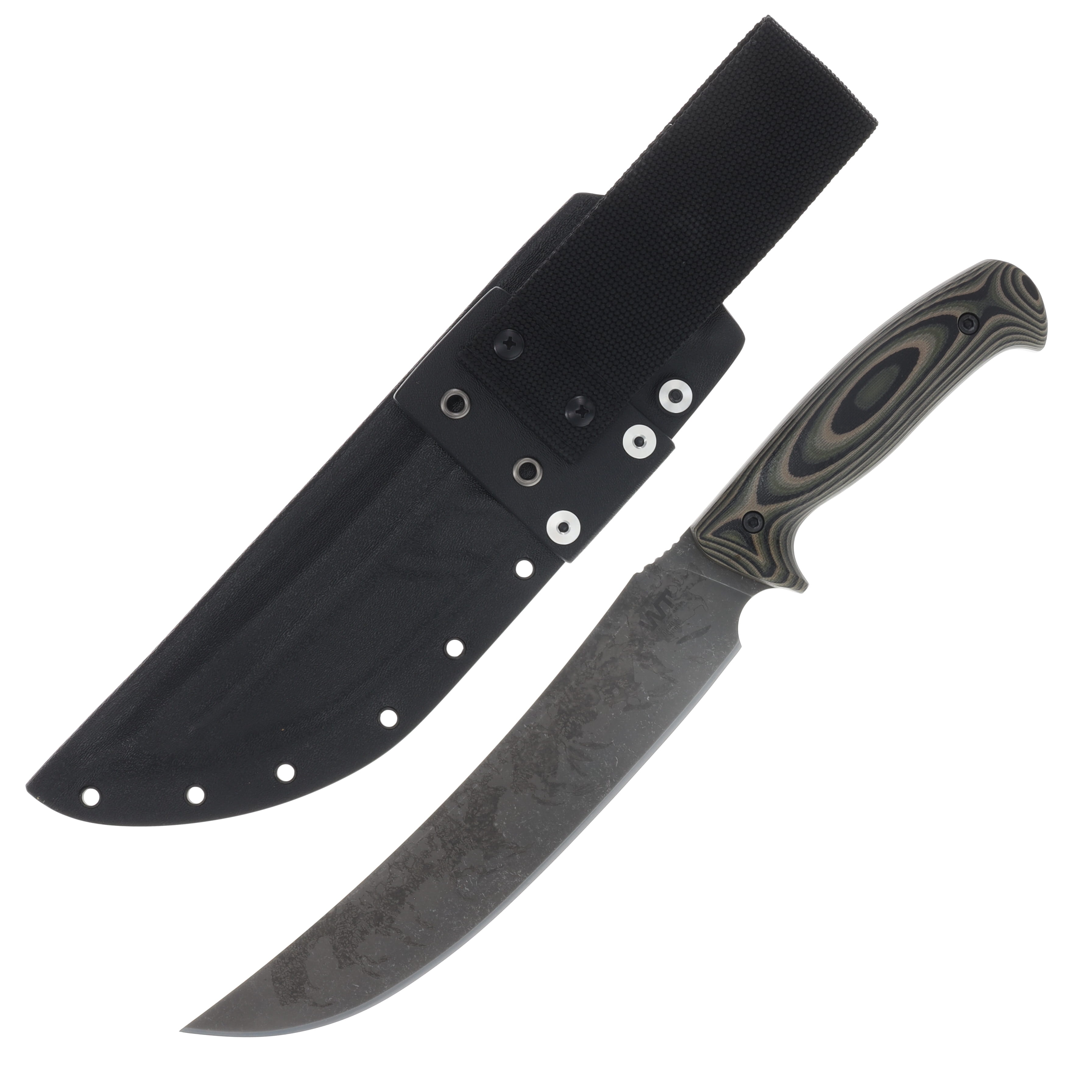 Work Tuff Gear Atayal-C Fixed Knife Jungle Camo Handle APO Washed SK85 Blade SK85-APOJCB View 1