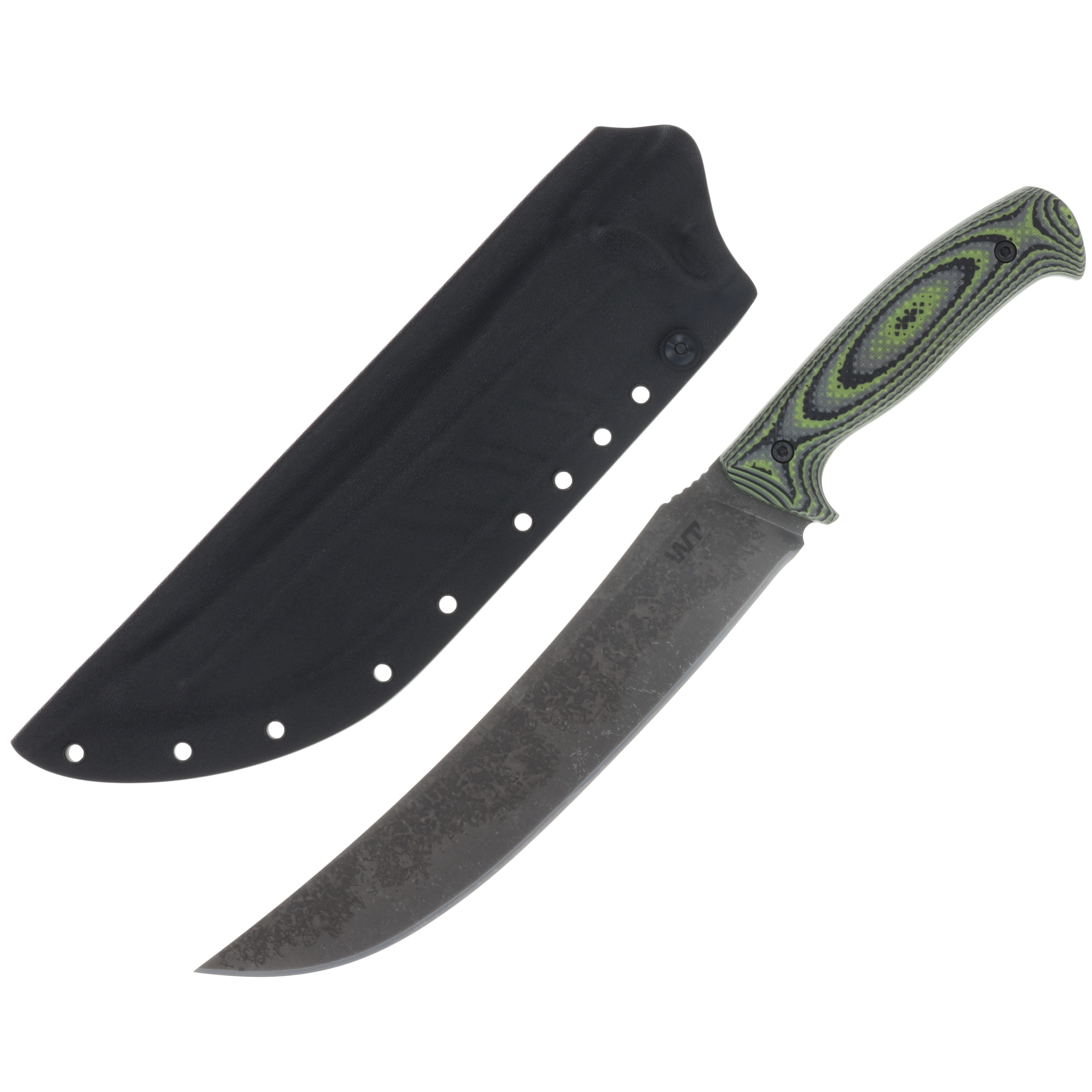 Work Tuff Gear Atayal-NC Fixed Knife Zombie Camo Gator Handle APO Washed SK85 Blade SK85-APOZCB View 1