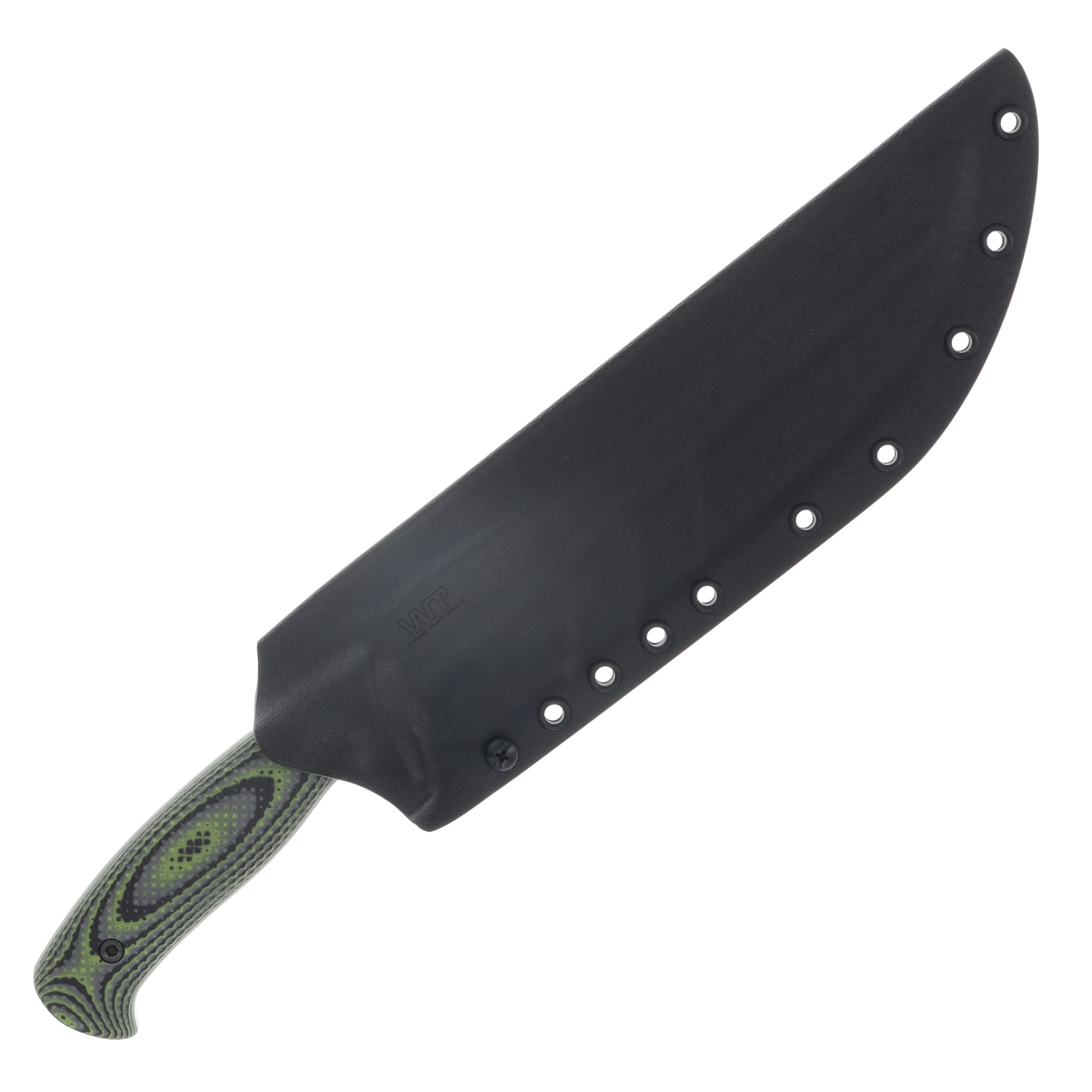 Work Tuff Gear Atayal-NC Fixed Knife Zombie Camo Gator Handle APO Washed SK85 Blade SK85-APOZCB View 4