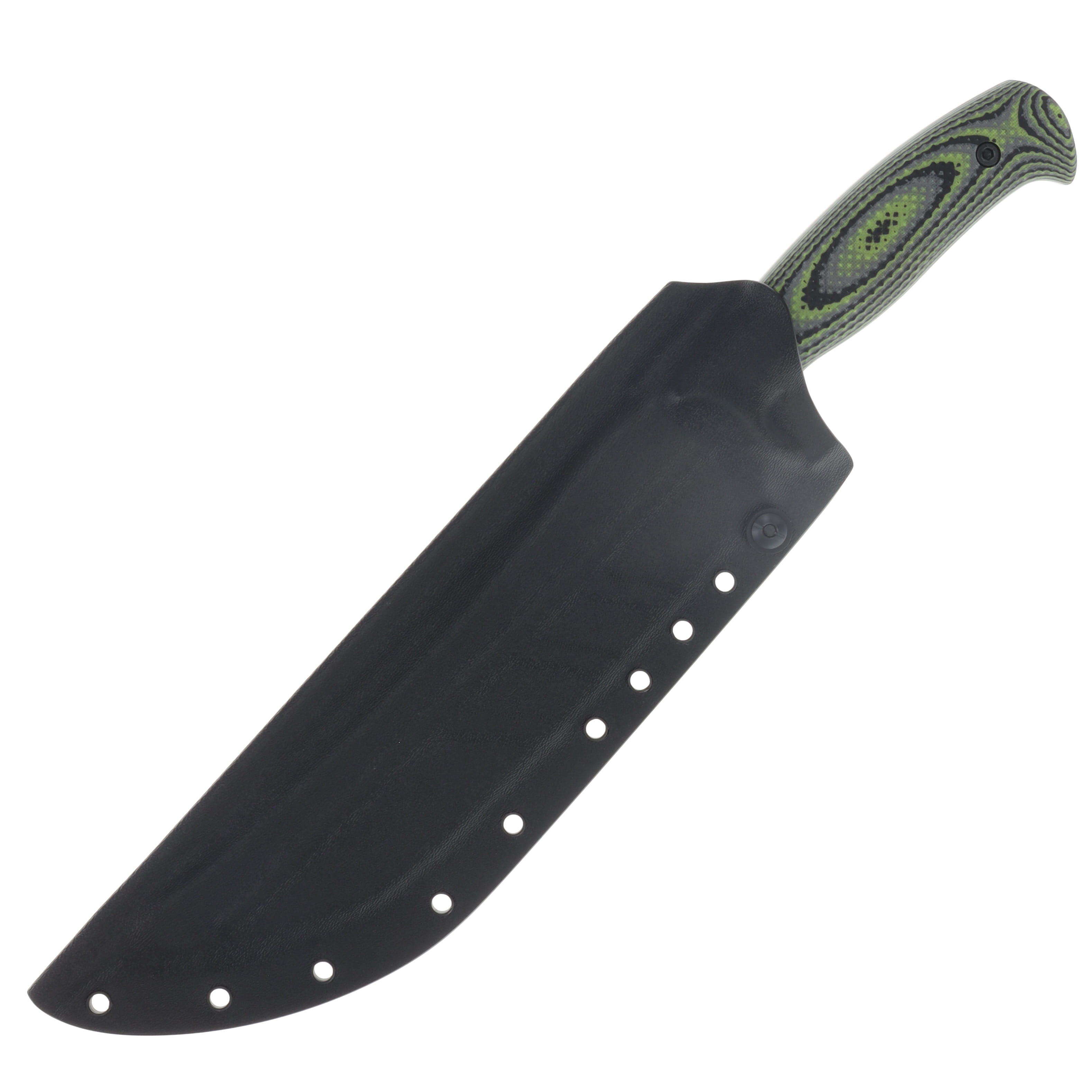Work Tuff Gear Atayal-NC Fixed Knife Zombie Camo Gator Handle APO Washed SK85 Blade SK85-APOZCB View 3