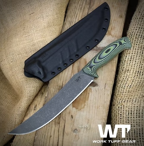 Work Tuff Gear Atayal-NC Fixed Knife Zombie Camo Gator Handle DW SK85 Blade SK85-DWZCB View 9