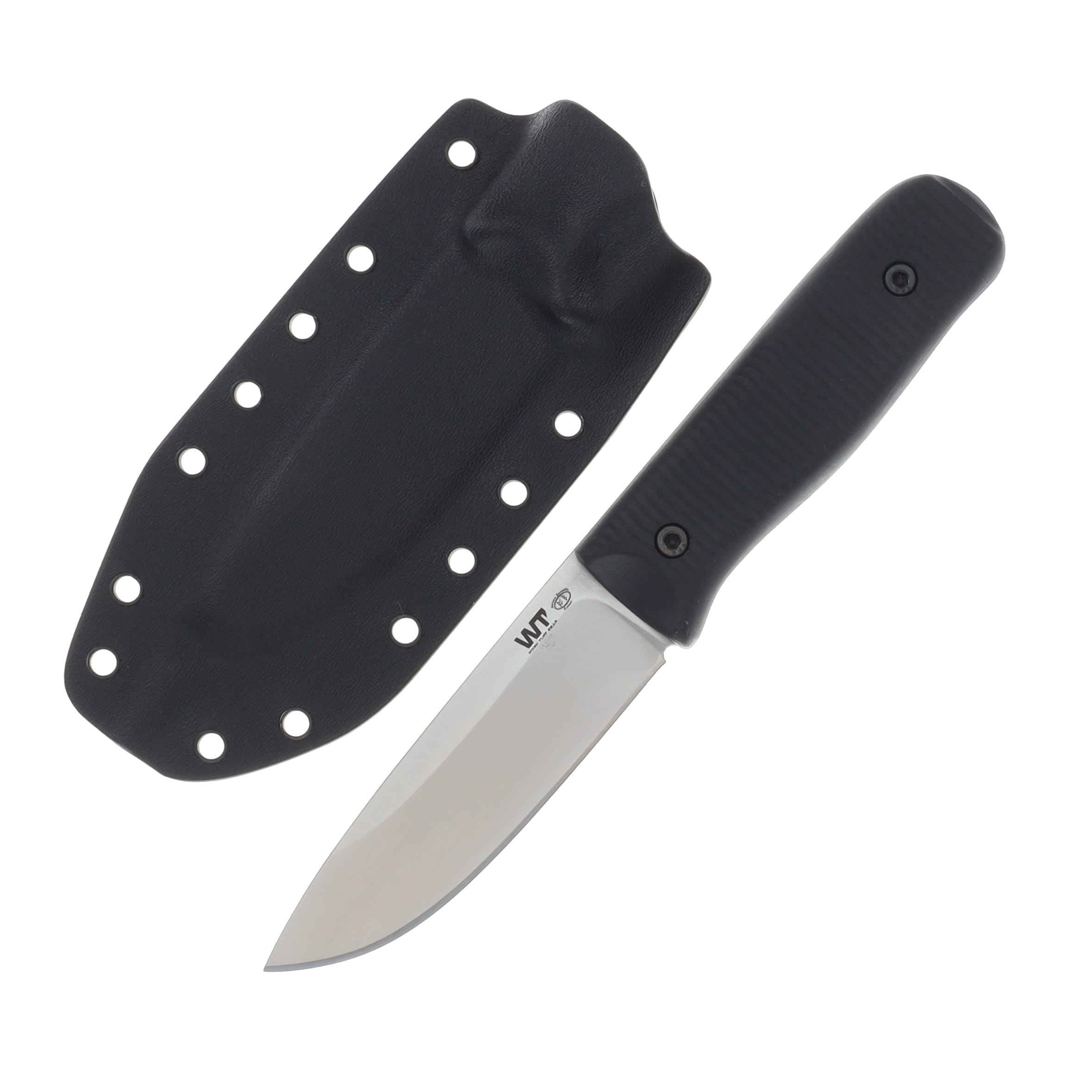 Work Tuff Gear Forester Gen 3 Fixed Knife Black Textured G-10 Handle Satin K329 Blade K329-SBTG10B View 1