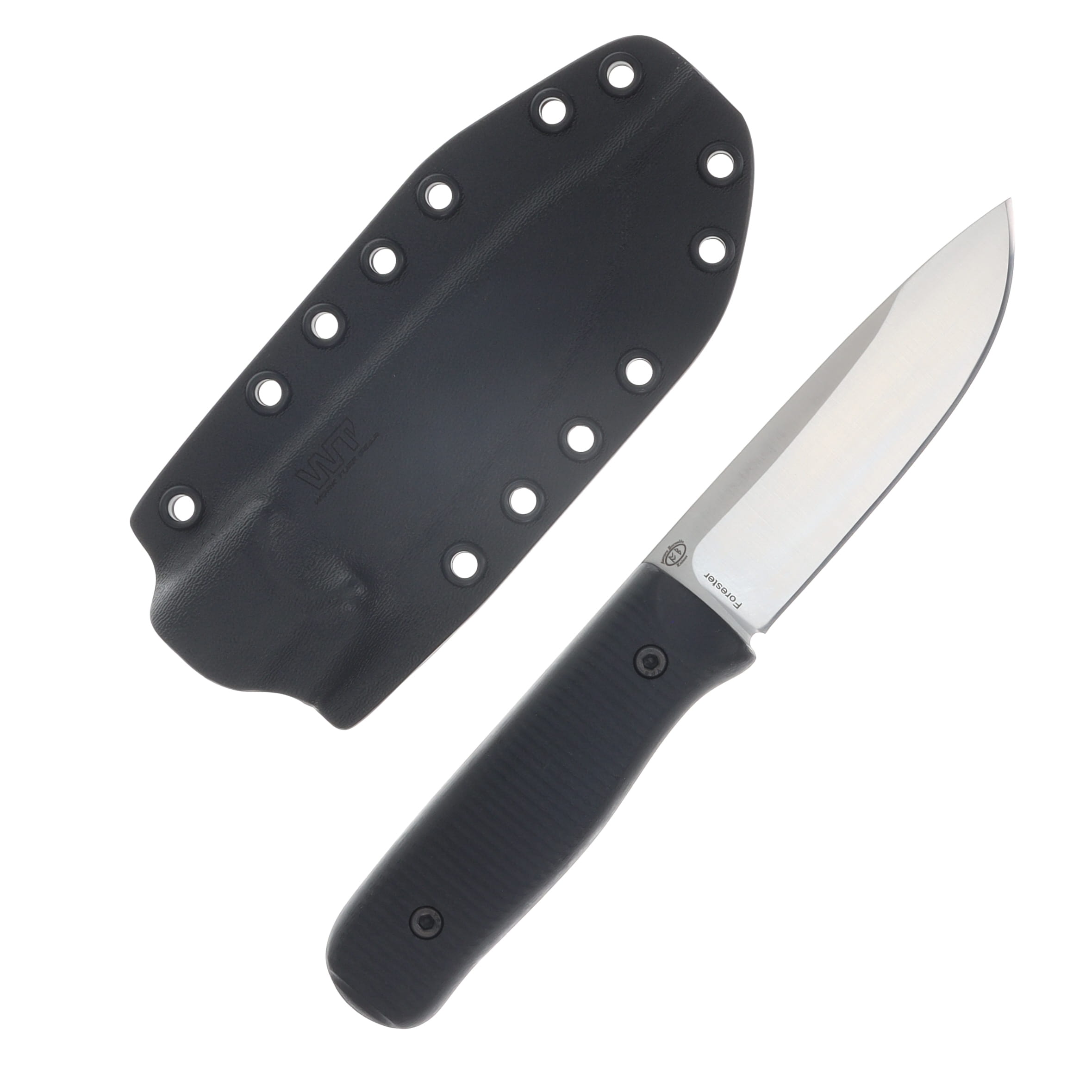 Work Tuff Gear Forester Gen 3 Fixed Knife Black Textured G-10 Handle Satin K329 Blade K329-SBTG10B View 2