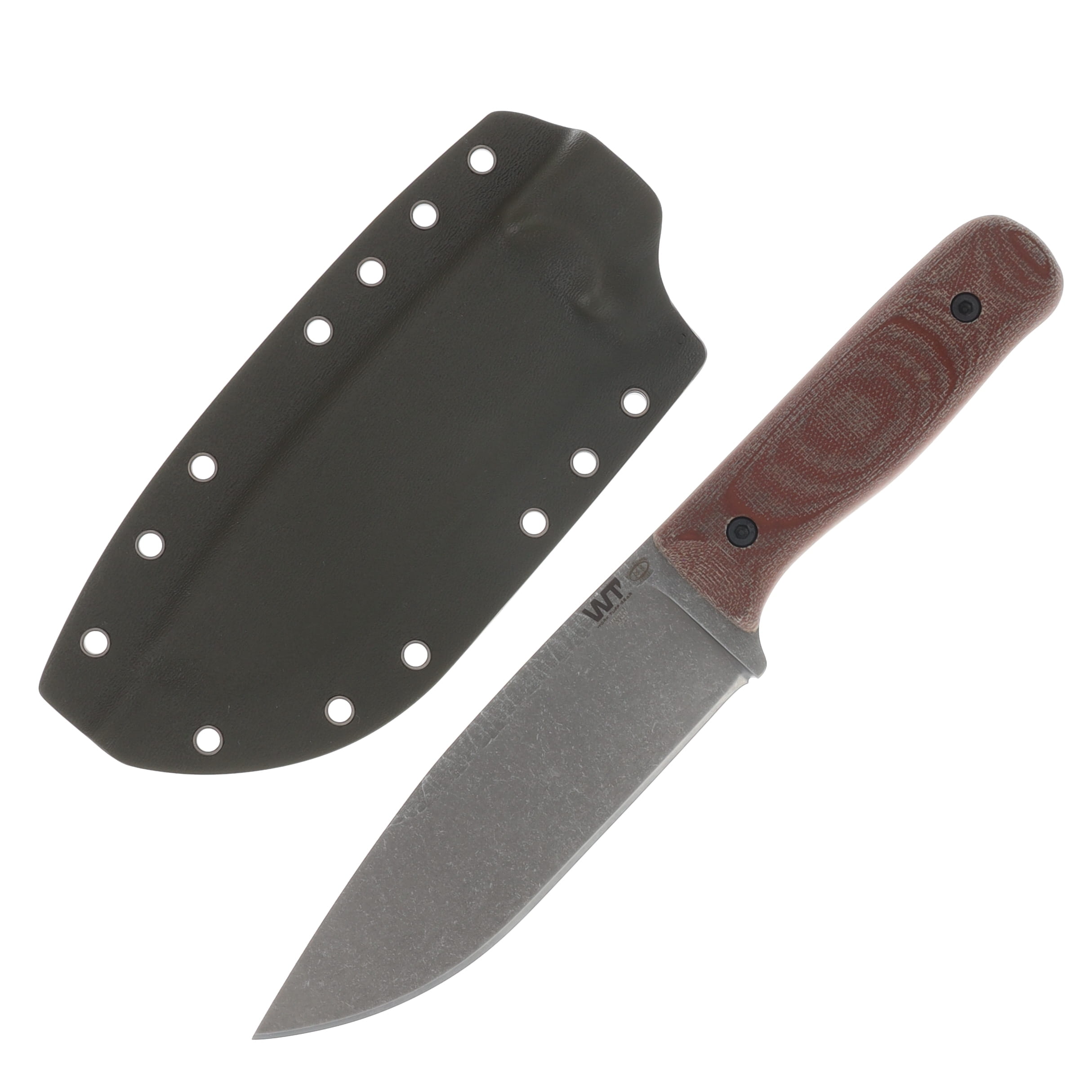 Work Tuff Gear Forester Gen 3 Fixed Knife Canvas Micarta Handle Dark Washed K329 Blade K329-DWCMODG View 1