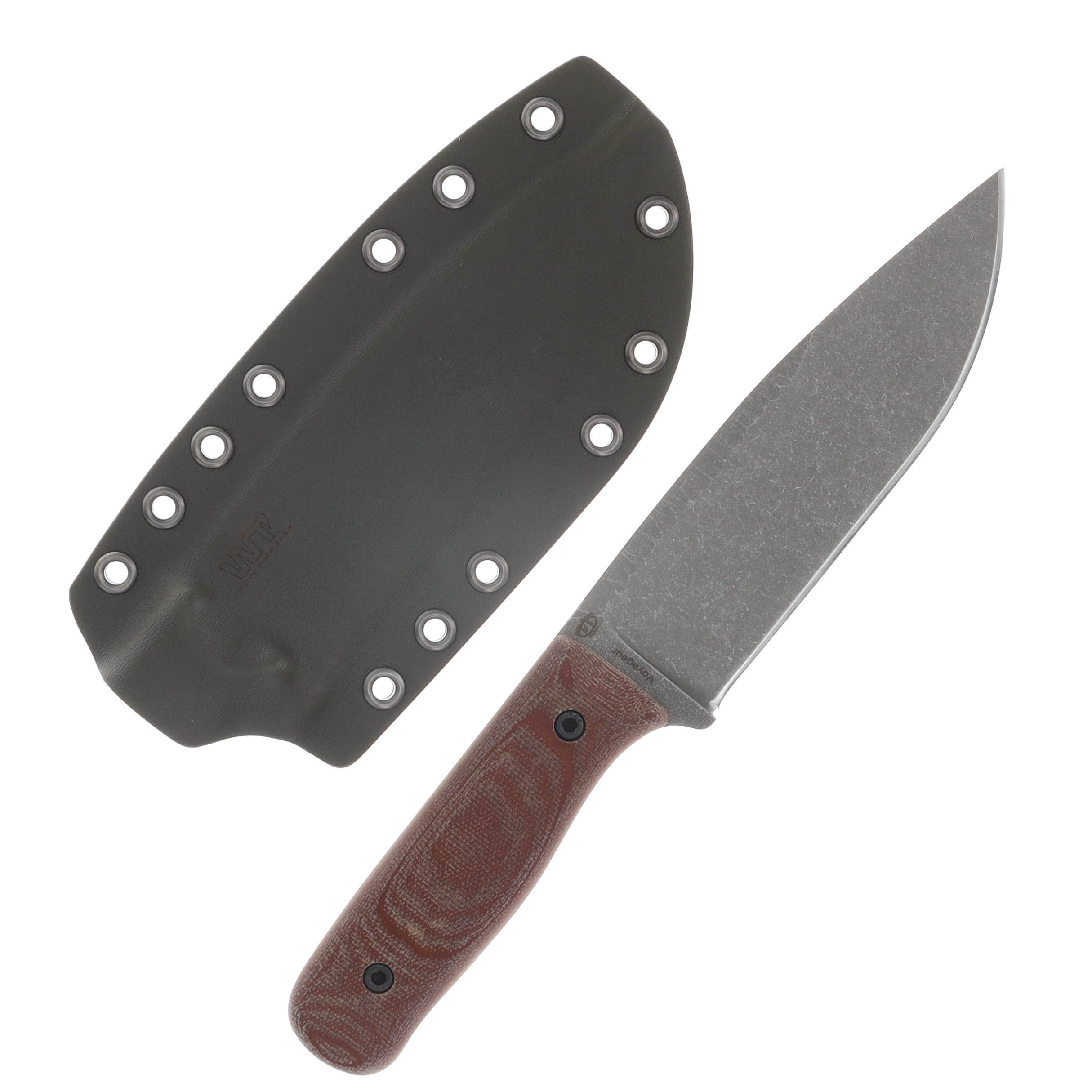 Work Tuff Gear Forester Gen 3 Fixed Knife Canvas Micarta Handle Dark Washed K329 Blade K329-DWCMODG View 2