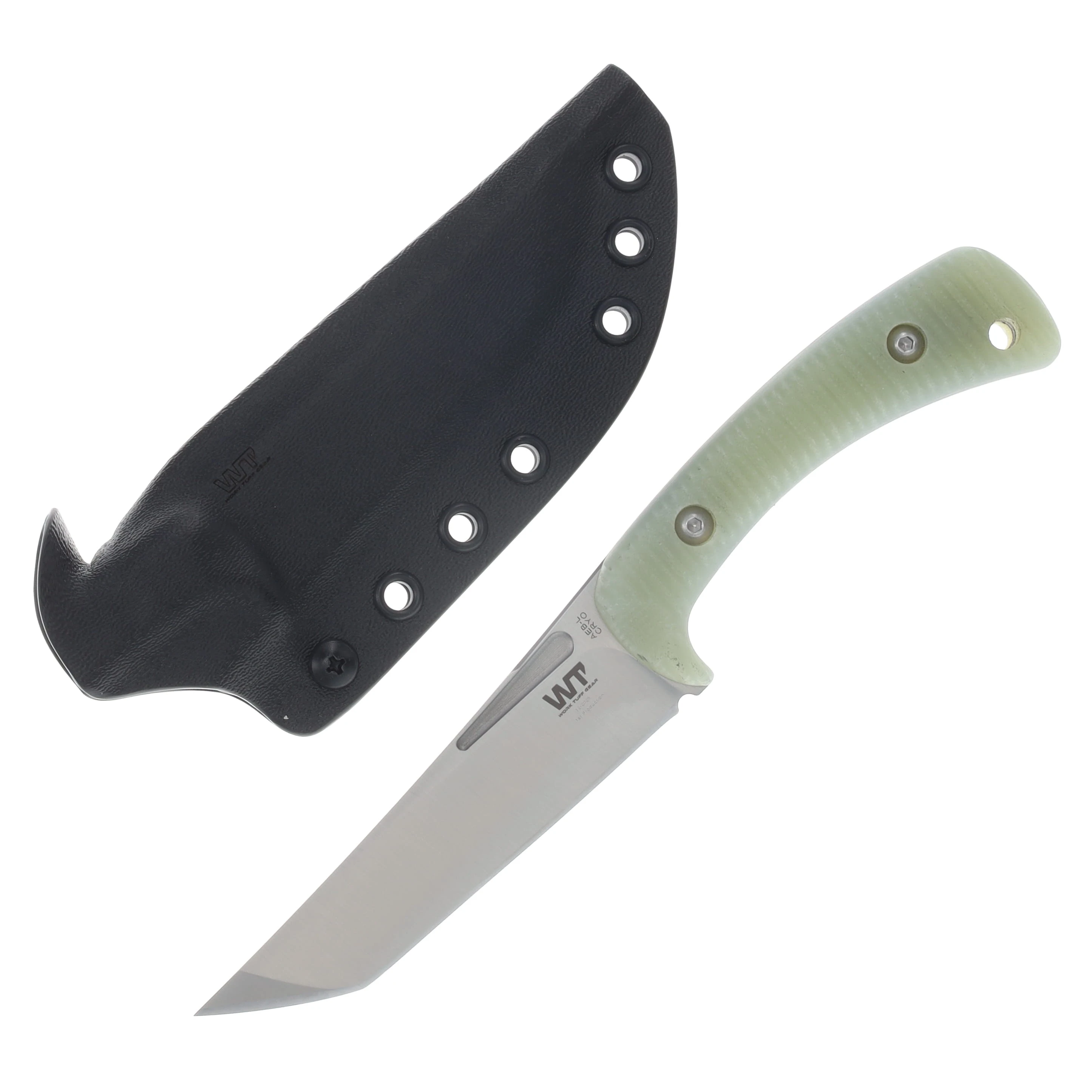 Work Tuff Gear Devilhorn Fixed Knife Natural Jade Green G-10 Handle Satin AEB-L Blade AEBL-SNJG10B View 1