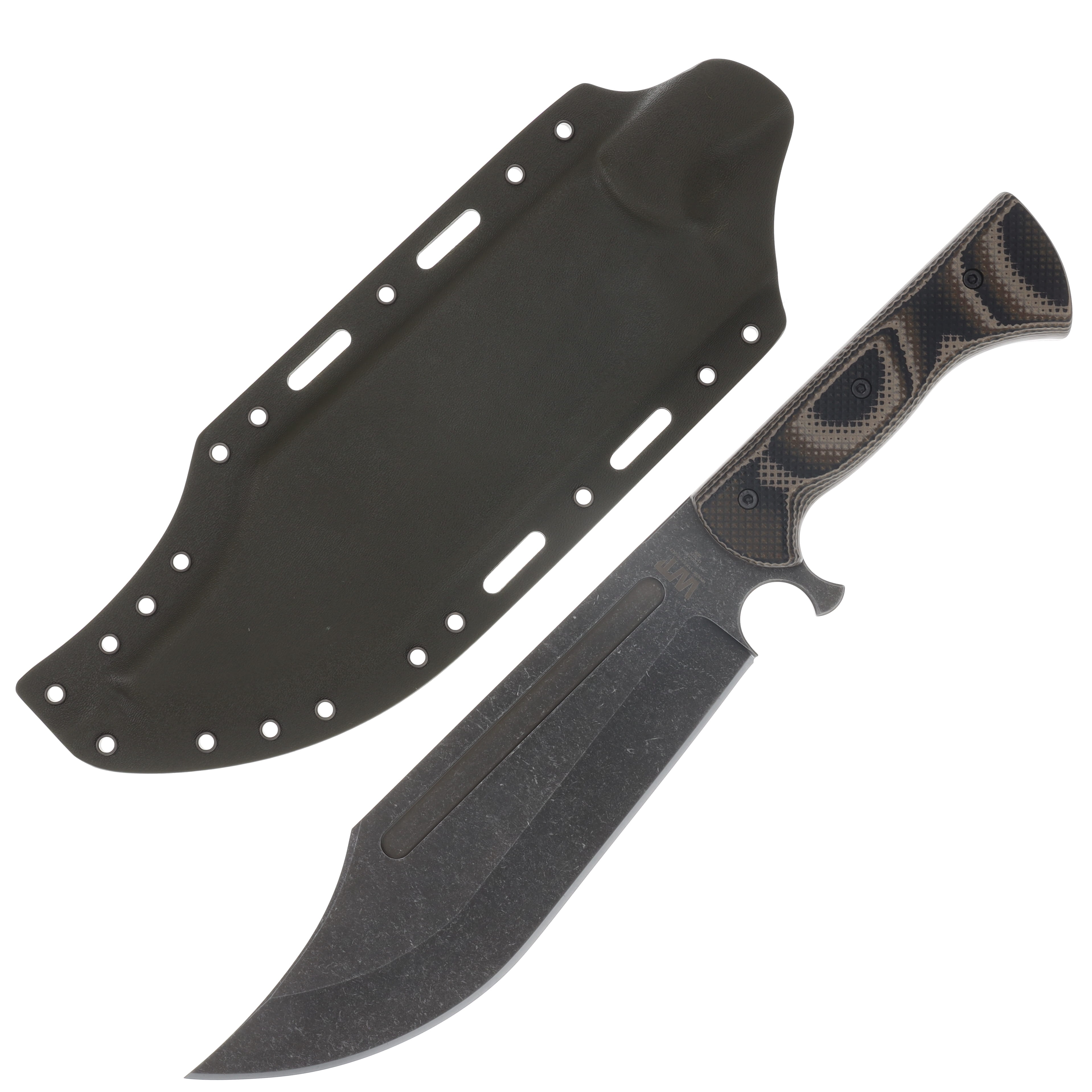 Work Tuff Gear V-44X Bowie Pit Viper Handle Dark Washed SK85 Blade W/ODG Sheath SK85-DWPVODG View 1