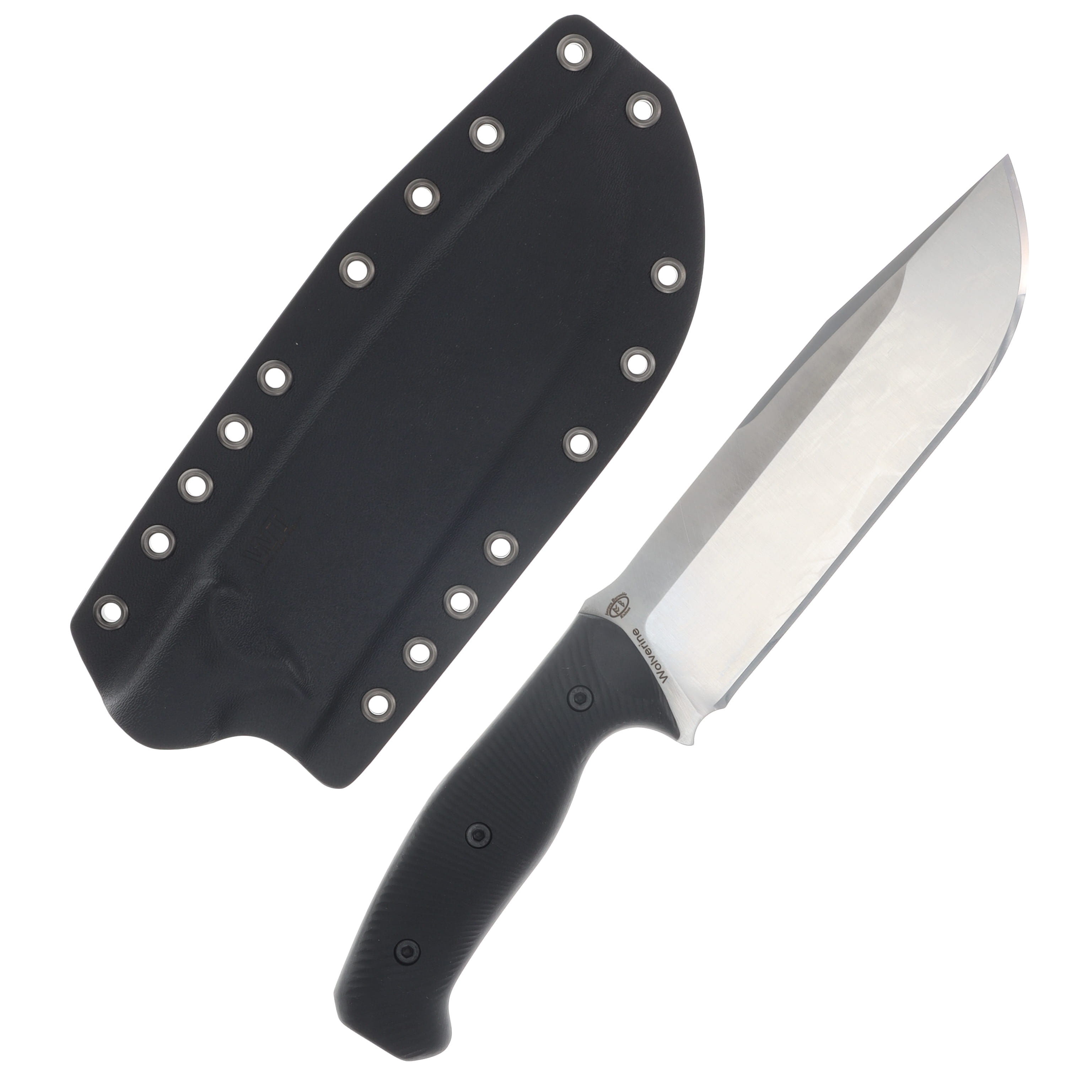 Work Tuff Gear Wolverine Gen 2 Fixed Knife Black Textured Grip Handle Satin K329 Blade K329-SBTB View 2