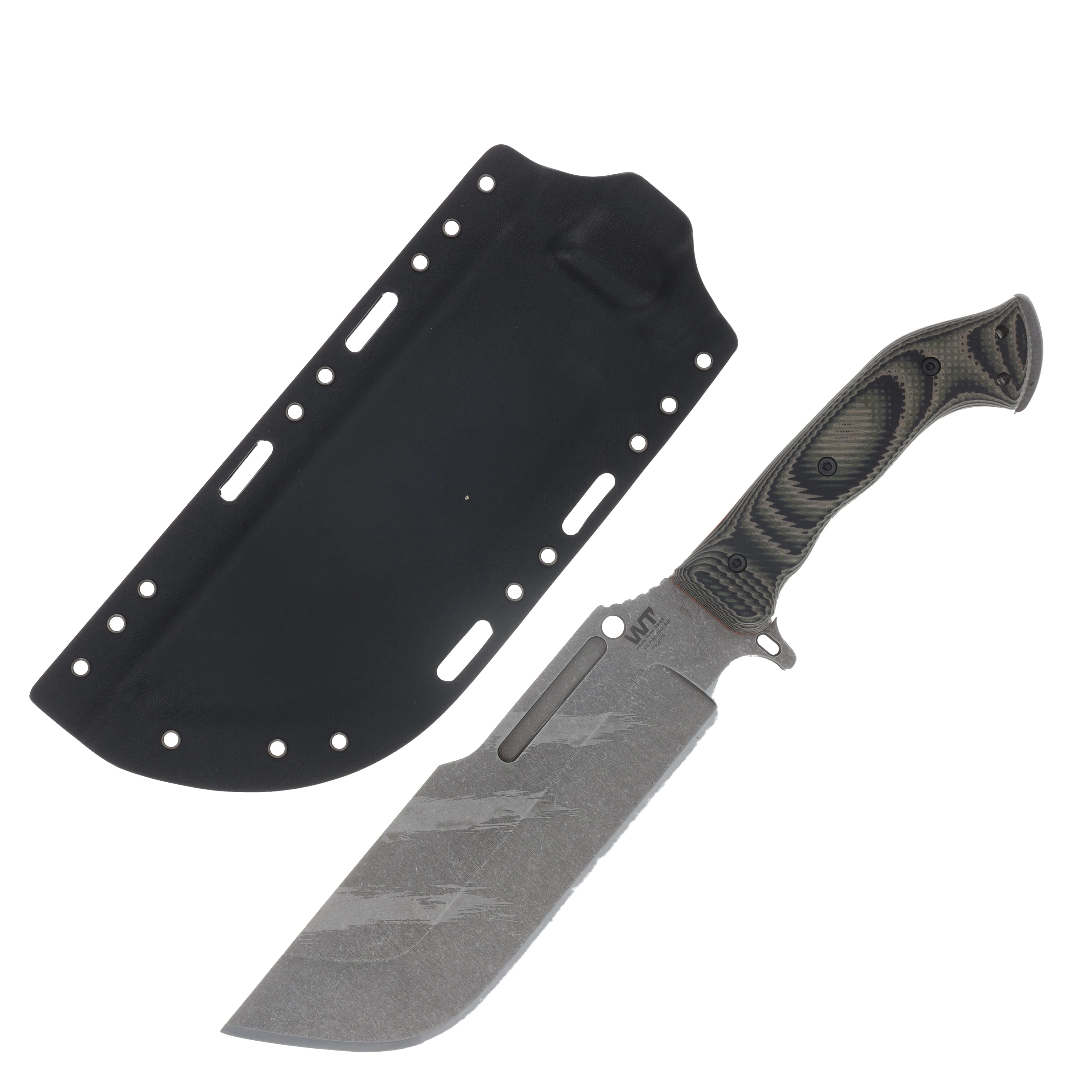 Work Tuff Gear Ares-Gen 2-C Fixed Knife Jungle Camo Gator Grip-Tiger Stripe SK85 Bld. SK85-TSJCB View 1